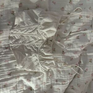 Princess Polly White Textured Crop Top Corset